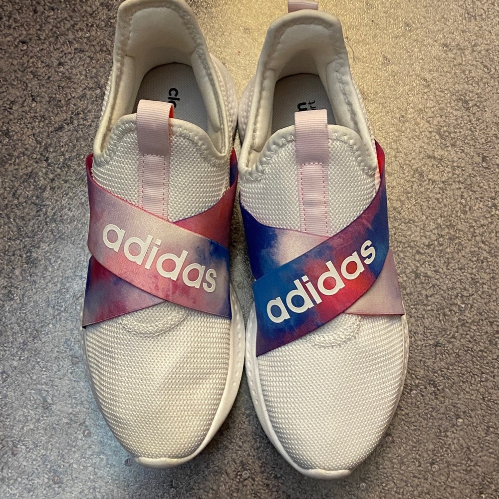 Adidas Women’s Sneakers - Pink, Blue, and White